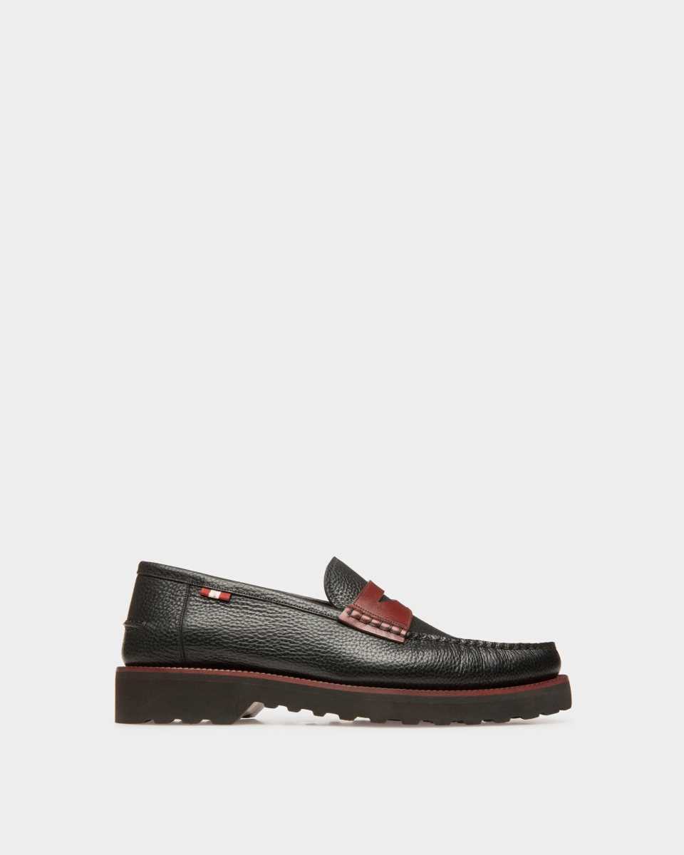 Bally Noah Leather Loafers Black | CXKHG8521