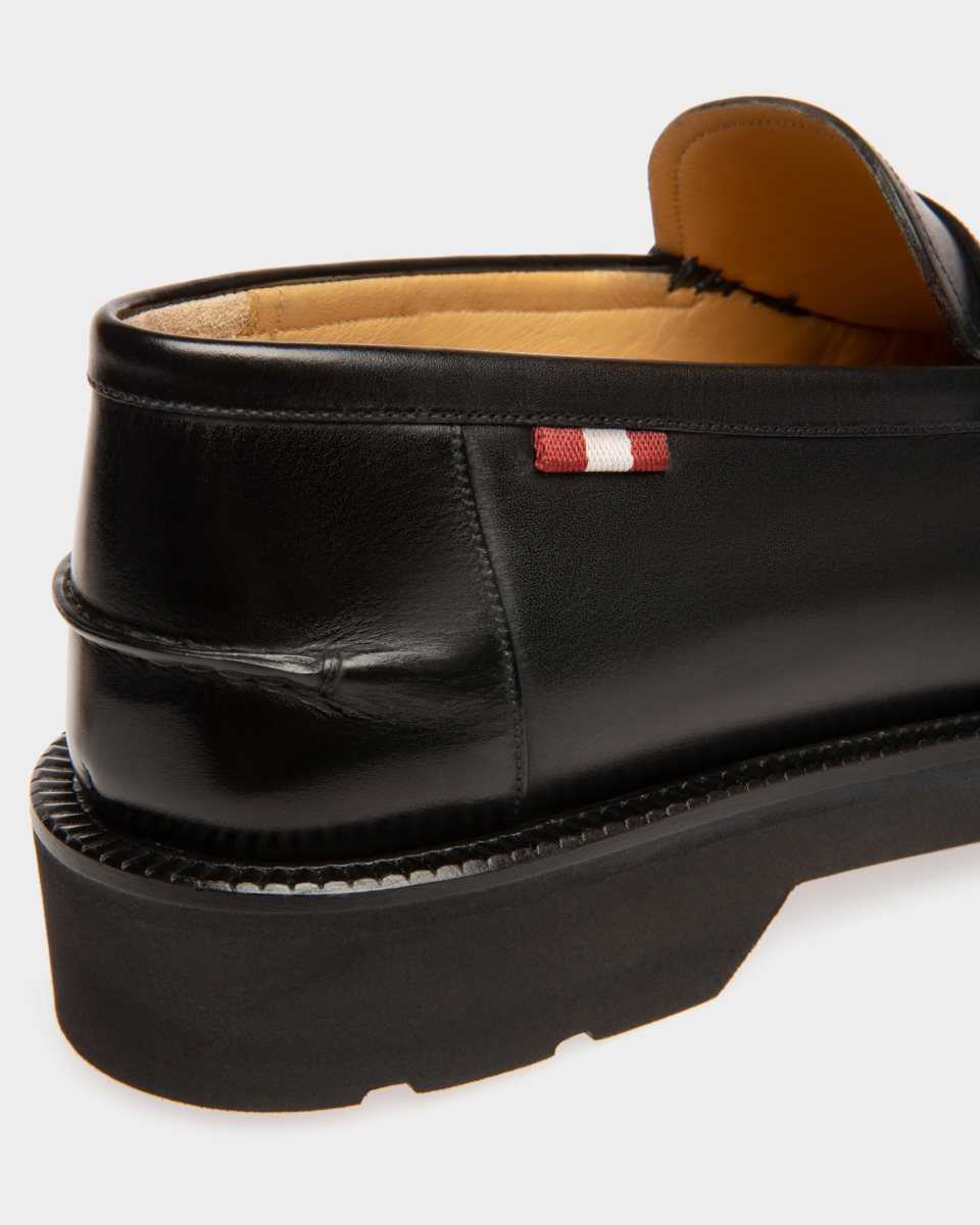 Bally Noah Leather Loafers Black | KTYQZ9608