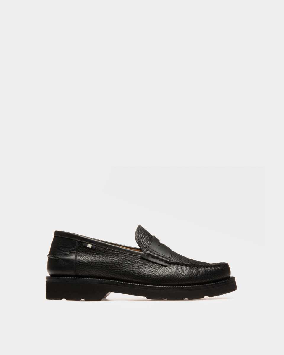 Bally Noah Leather Loafers Black | KTYQZ9608