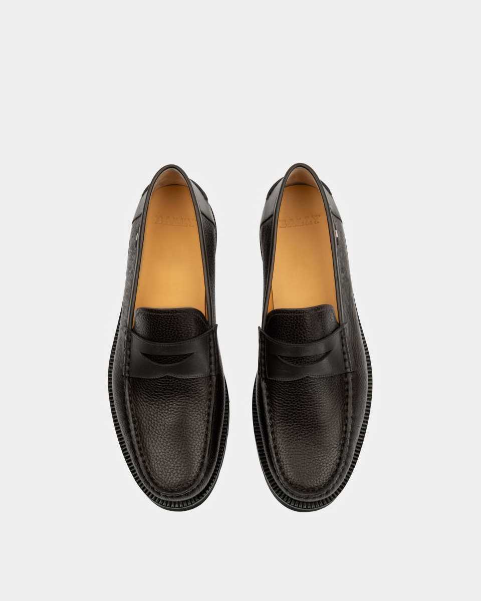 Bally Noah Leather Loafers Black | WPEBC8294