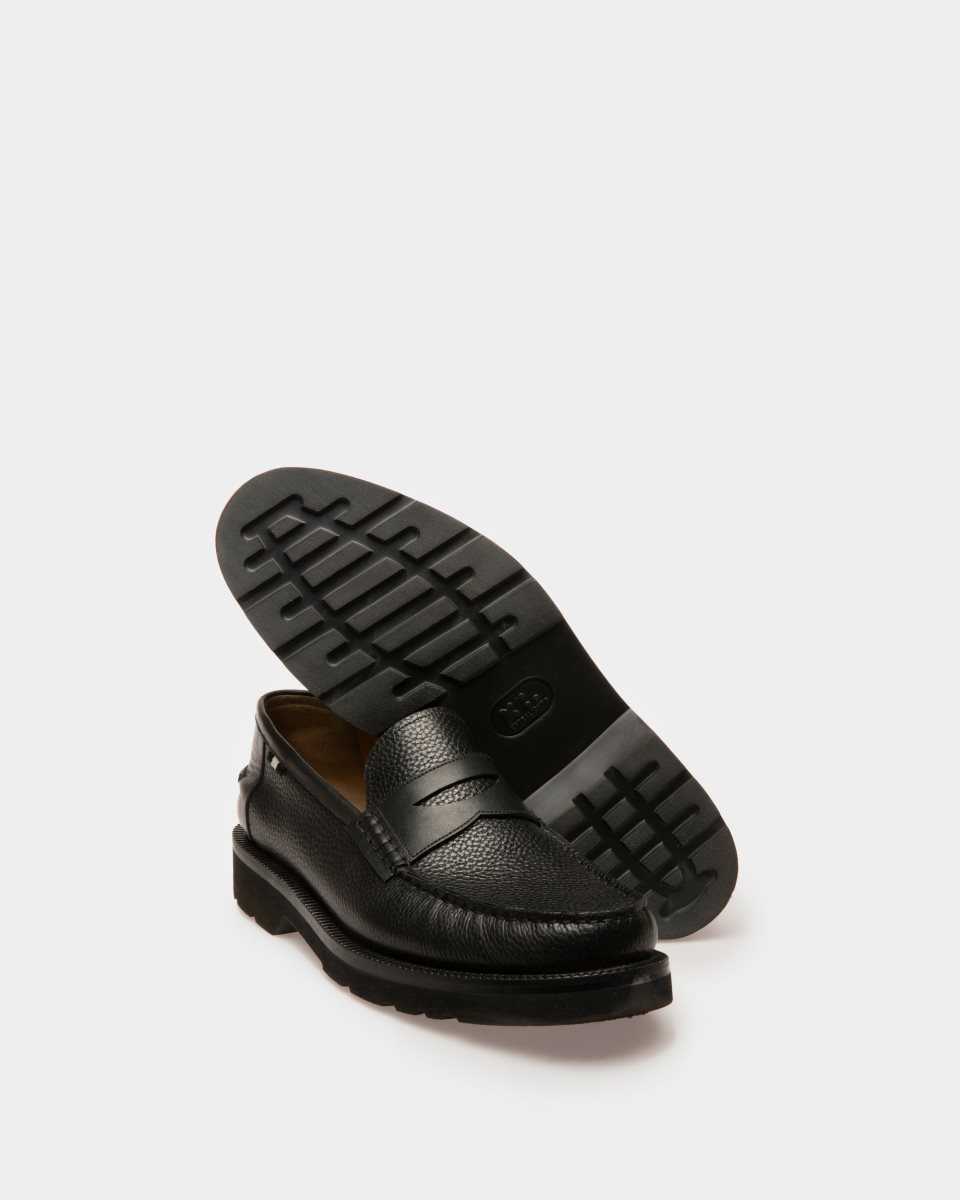 Bally Noah Leather Loafers Black | WPEBC8294