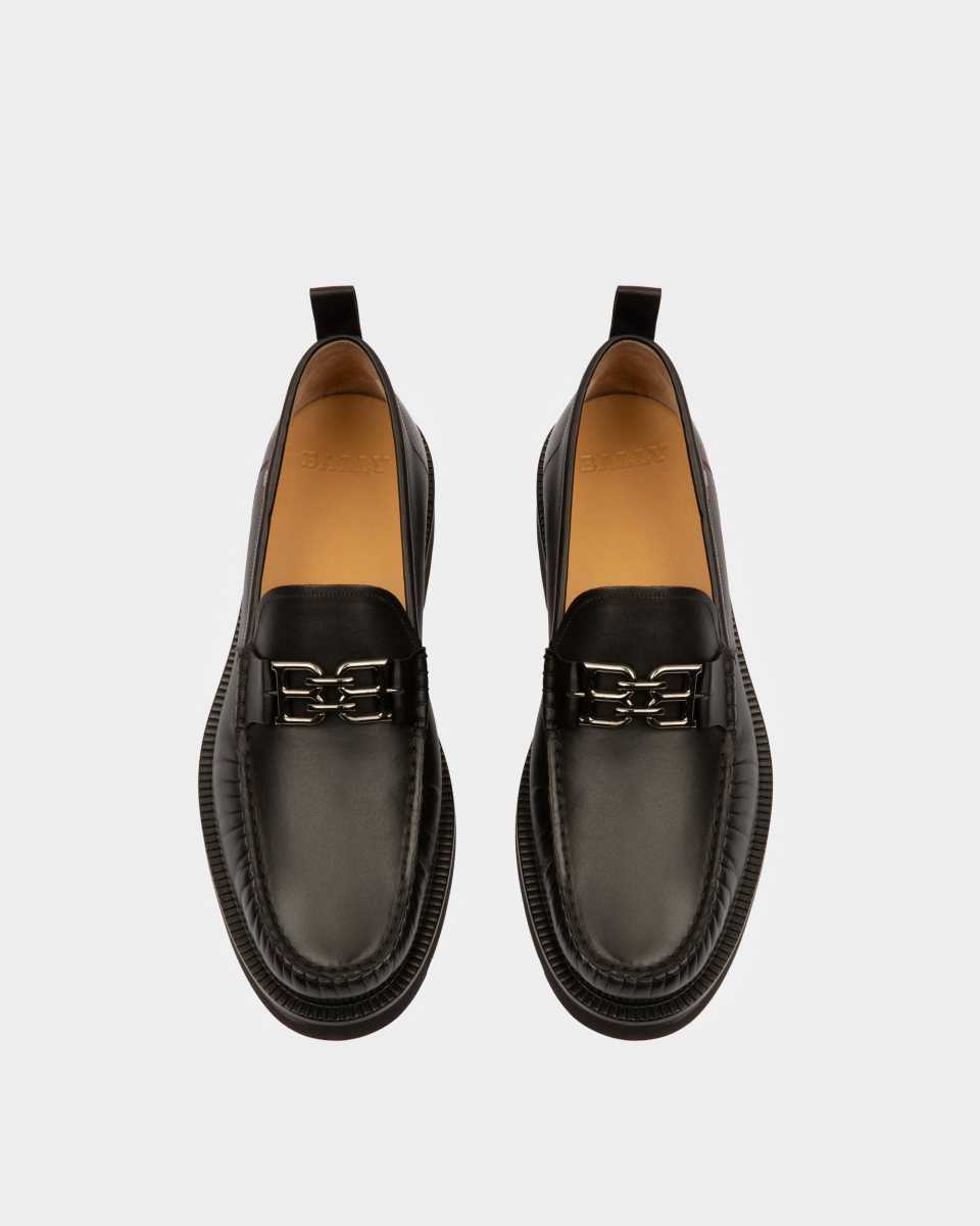 Bally Nolam Leather Moccassins Black | WICGF3519