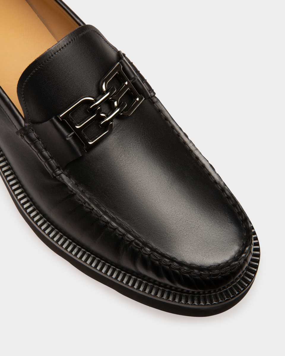 Bally Nolam Leather Moccassins Black | WICGF3519