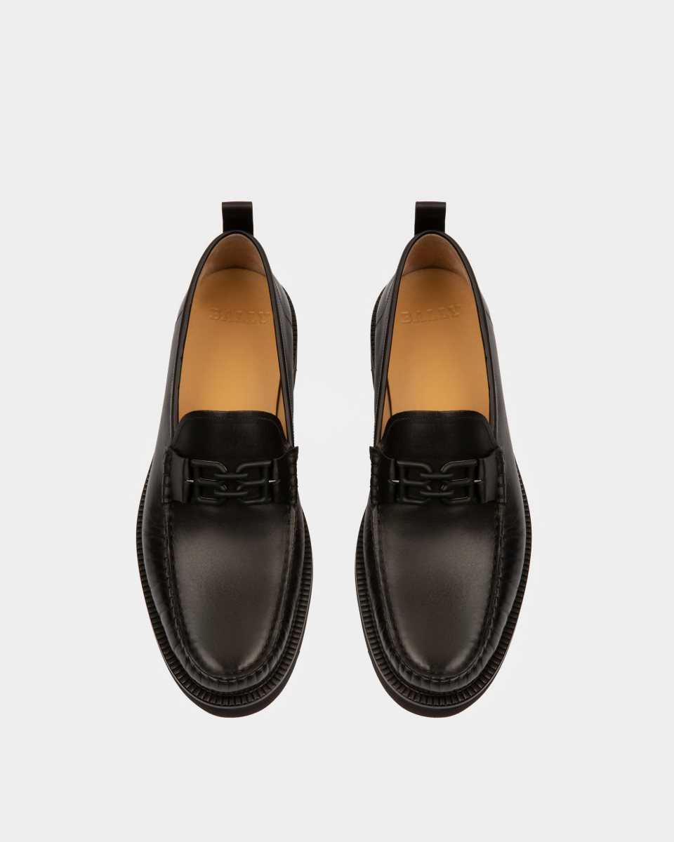 Bally Nolam Leather Moccassins Black | WICGF3519