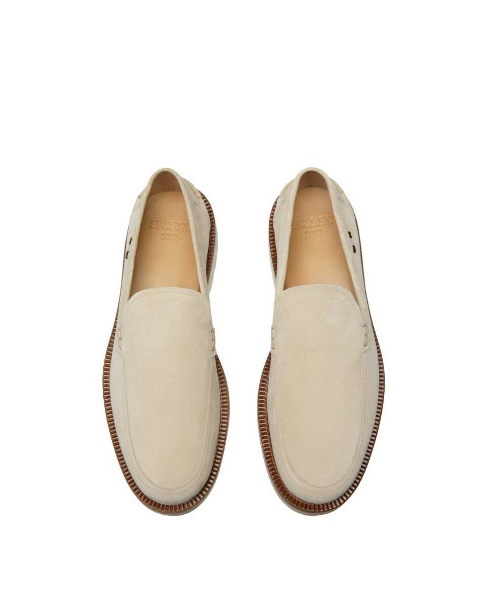 Bally Novald Leather Loafers Beige | LSHPZ1932