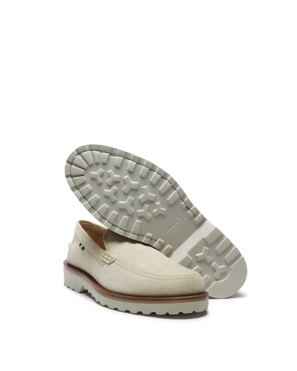 Bally Novald Leather Loafers Beige | LSHPZ1932