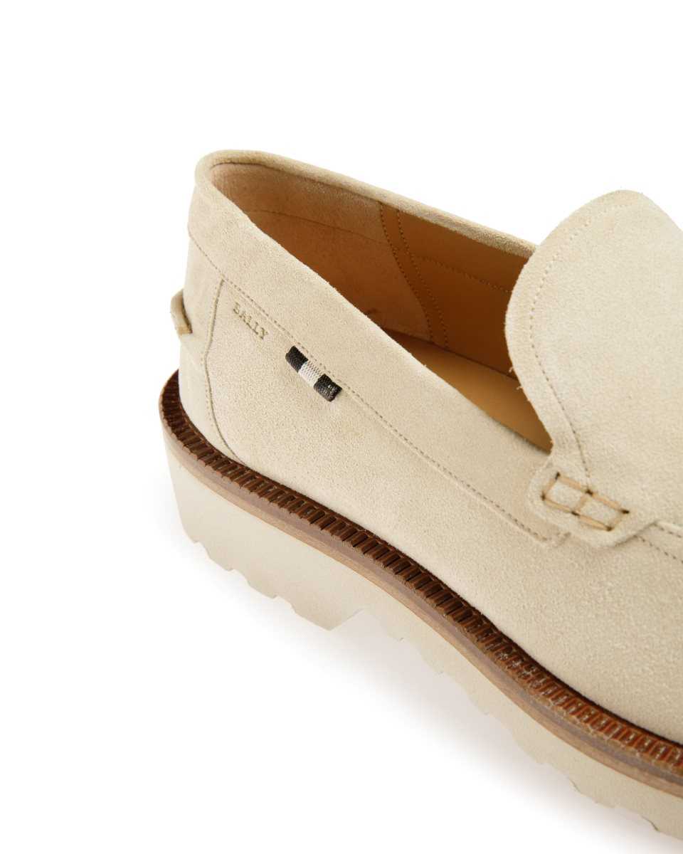 Bally Novald Leather Loafers Beige | LSHPZ1932