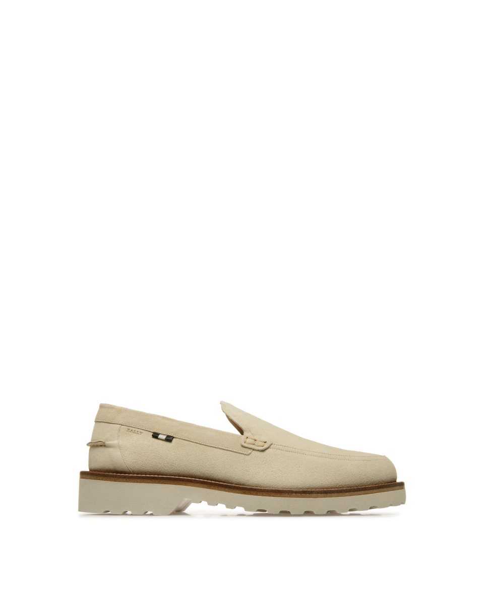 Bally Novald Leather Loafers Beige | LSHPZ1932