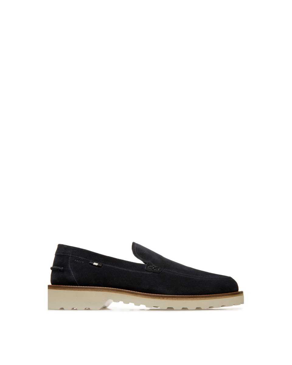 Bally Novald Leather Loafers Blue | MLPND2049