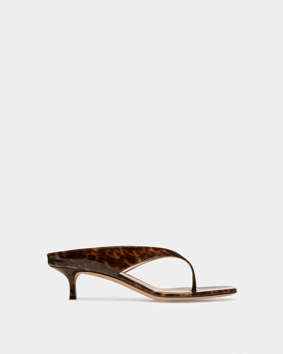 Bally Nyna Leather Sandals Brown | VAQMO8237