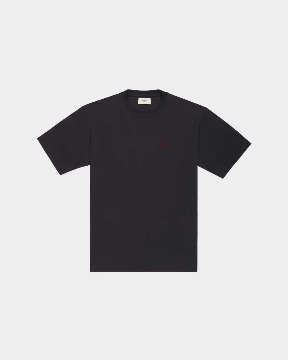 Bally Organic Cotton T-Shirt Blue | BFUKZ6150