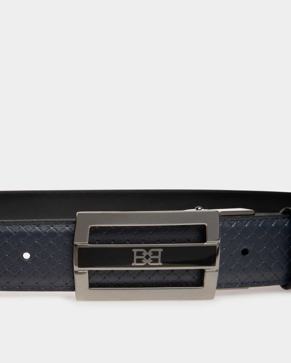 Bally Owen Leather 35mm Belt Blue | WLOBP9256