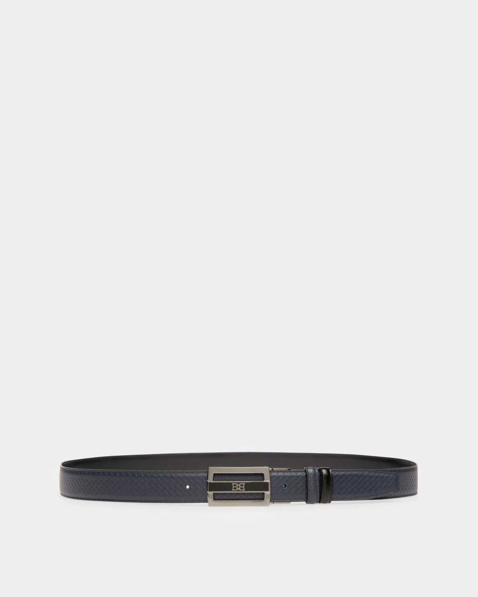 Bally Owen Leather 35mm Belt Blue | WLOBP9256