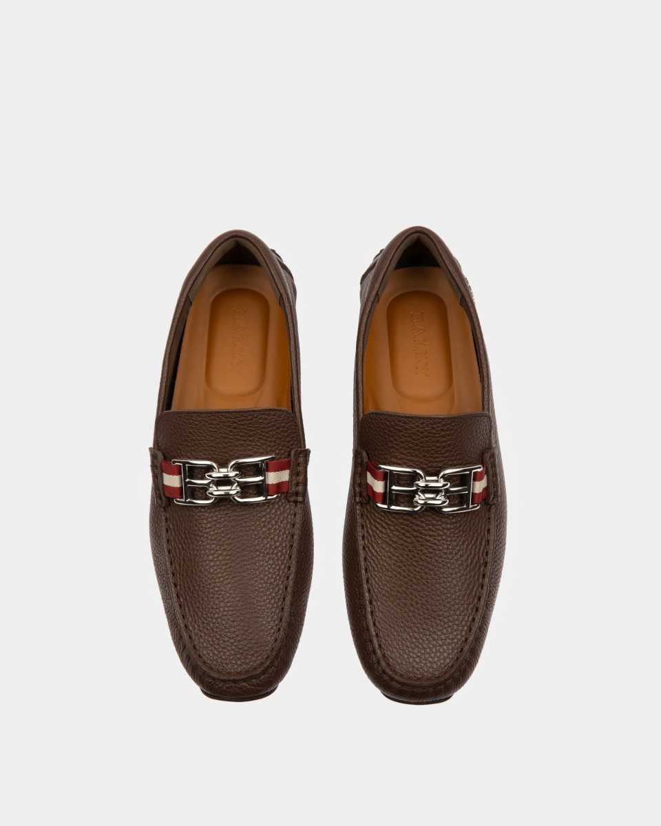 Bally Parsal Leather Drivers Brown | RPQAL7054