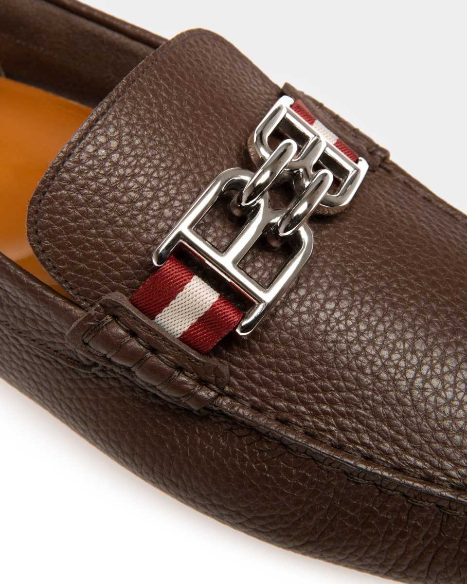 Bally Parsal Leather Drivers Brown | RPQAL7054