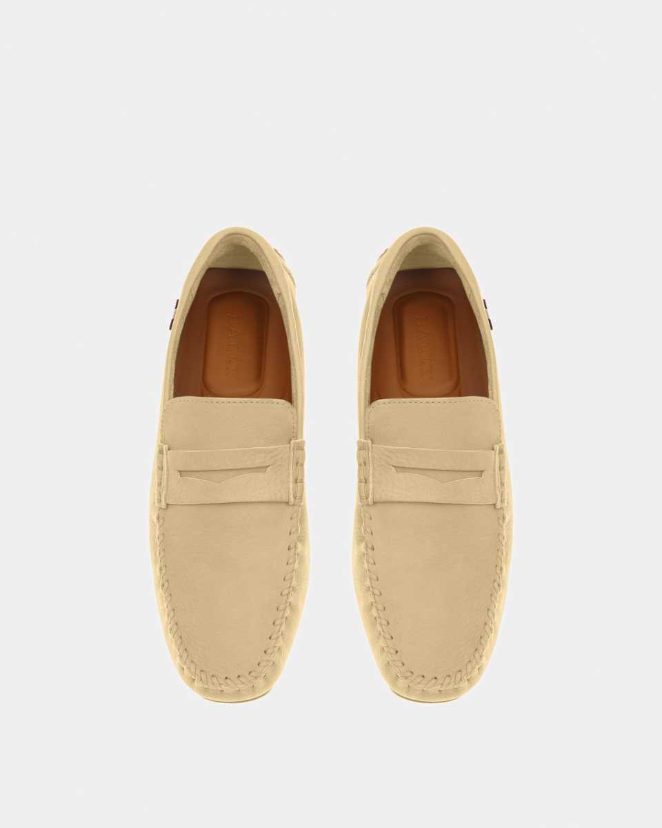 Bally Pier Leather Drivers Beige | DQEVB3069