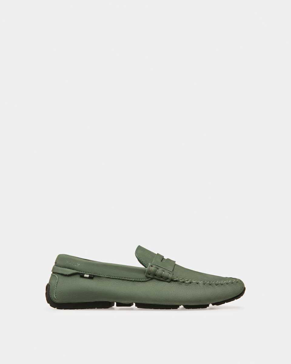 Bally Pier Leather Drivers Green | VUBZD6890