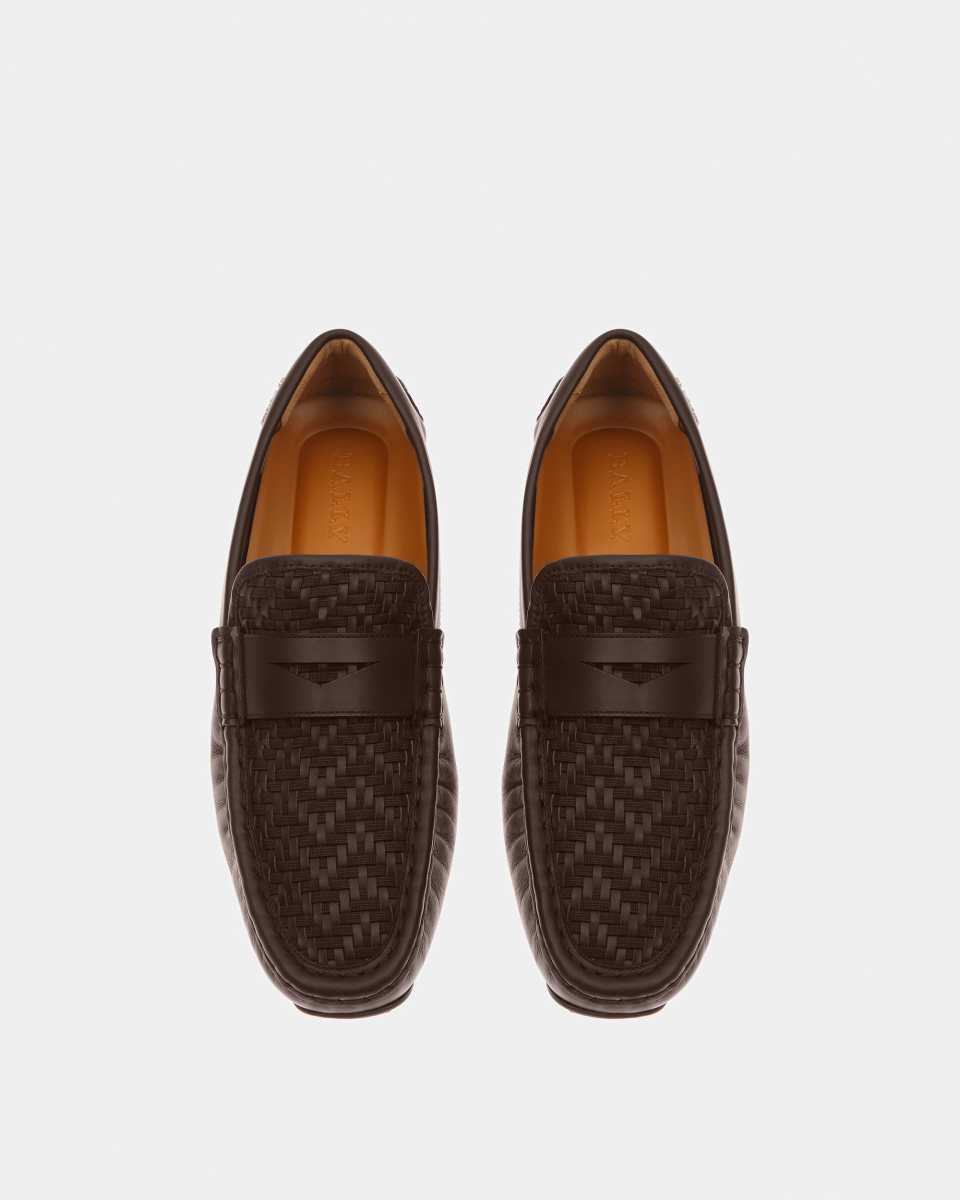 Bally Pilos Leather Drivers Brown | ZFYNI2516