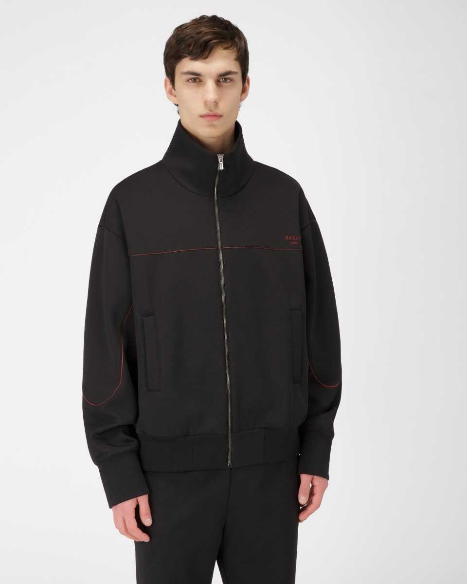 Bally Polyester Mix Sweatshirt Black | KRIHX8031