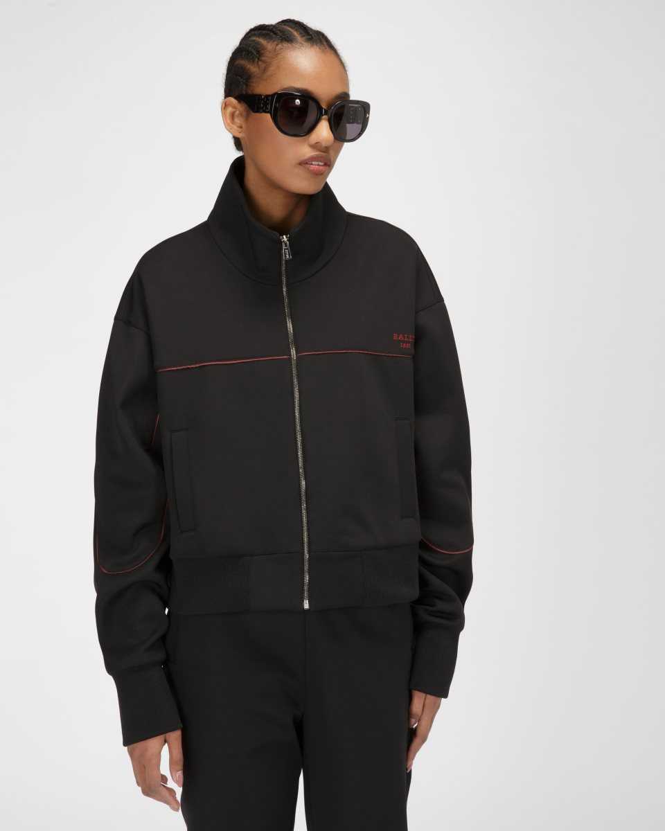 Bally Polyester Mix Sweatshirt Black | KRIHX8031