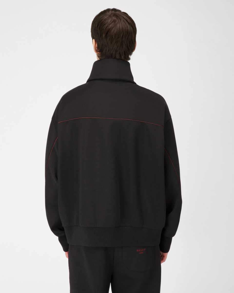 Bally Polyester Mix Sweatshirt Black | LHPUJ6143