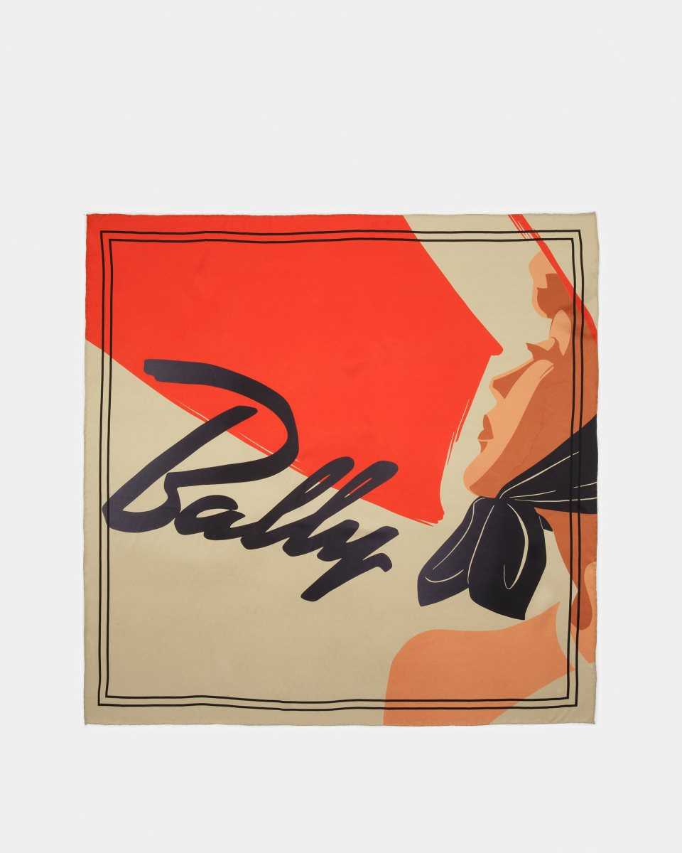 Bally Printed Carre Orange | JEVDA9036