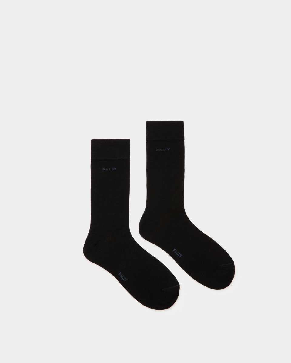 Bally Ribbed Cotton Mix Socks Grey | URVGY4526