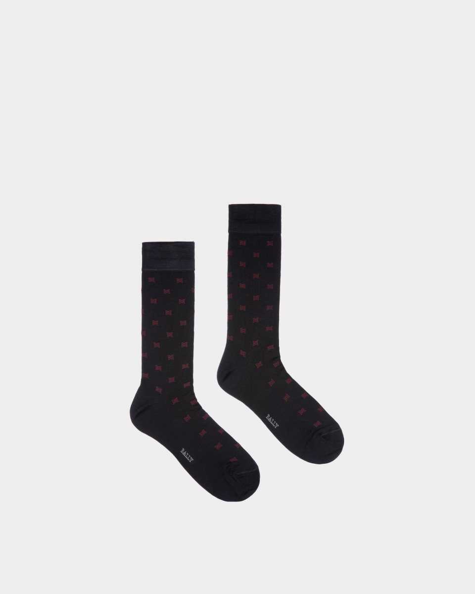 Bally Ribbed Cotton Mix Socks Grey | URVGY4526