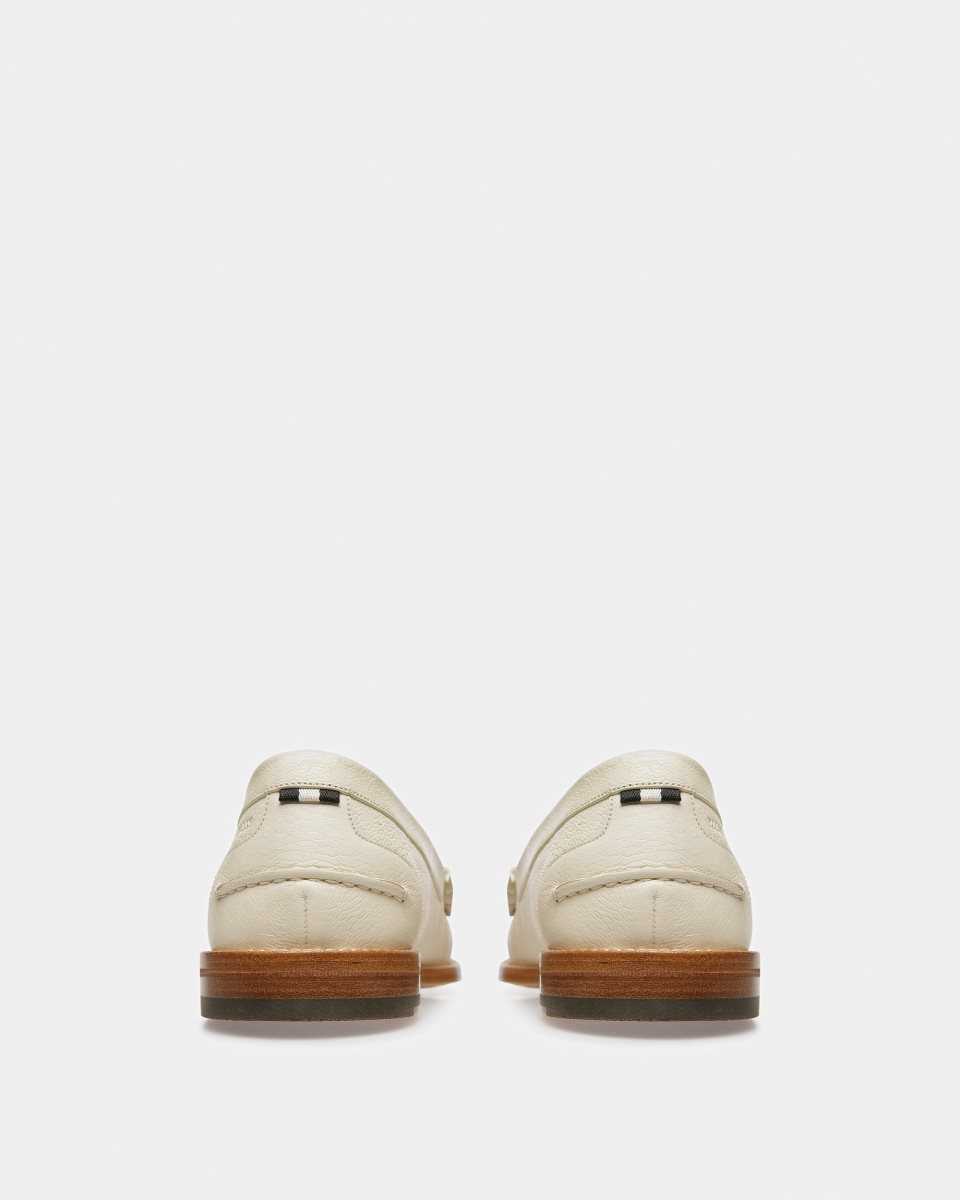 Bally Ron Leather Moccasins White | PTNEK4157