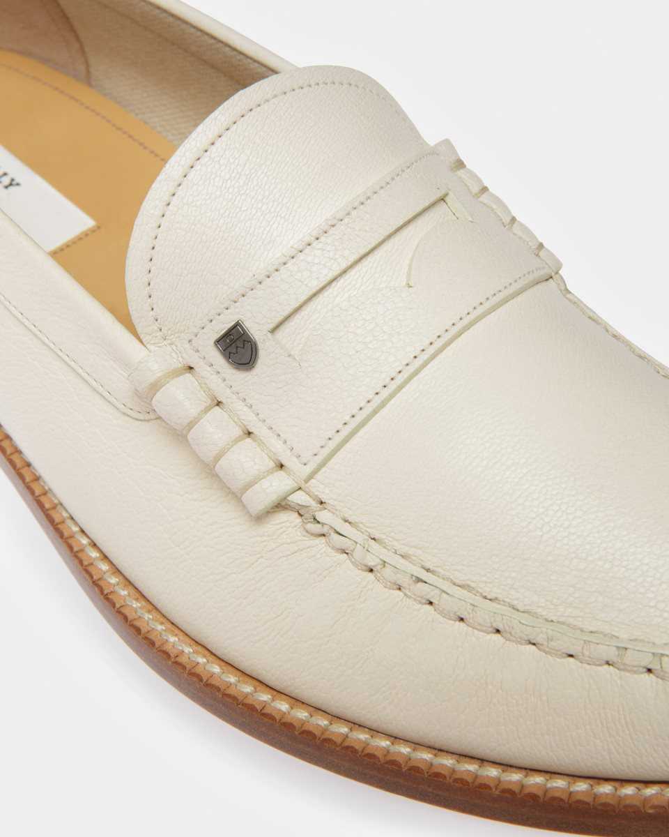 Bally Ron Leather Moccasins White | PTNEK4157