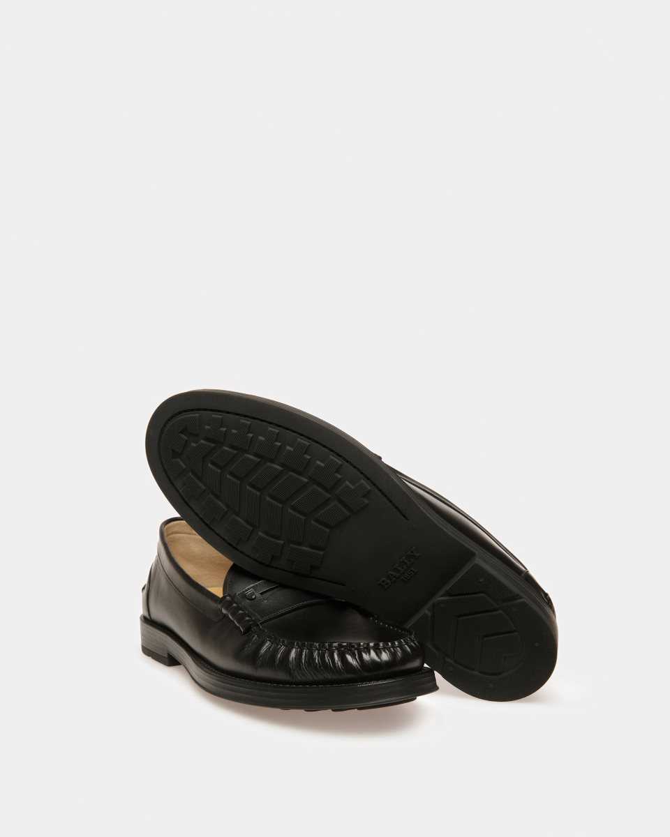 Bally Roody Leather Moccasins Black | JSKVI7064