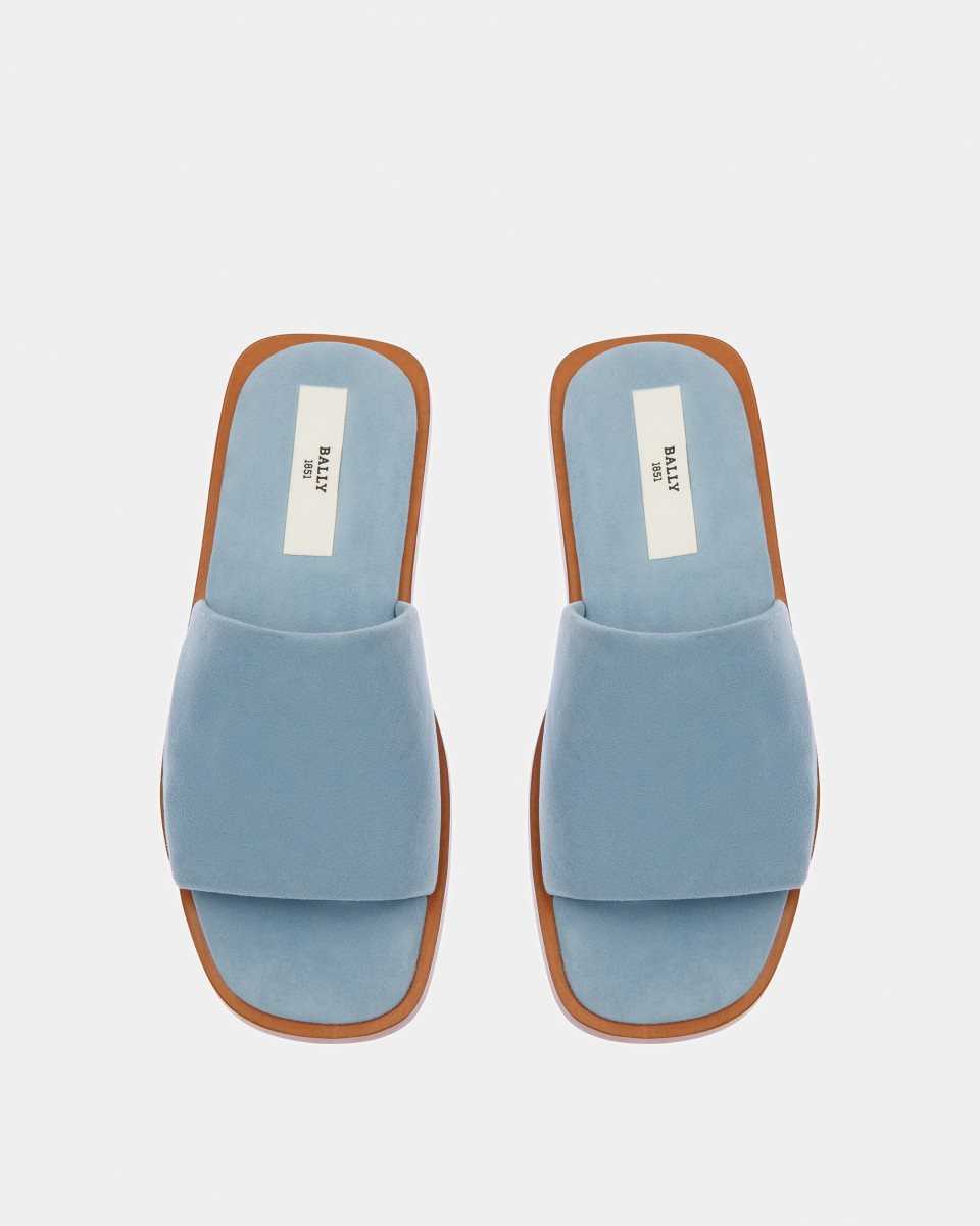 Bally Sabian Leather Sandals Blue | GVAOH9864