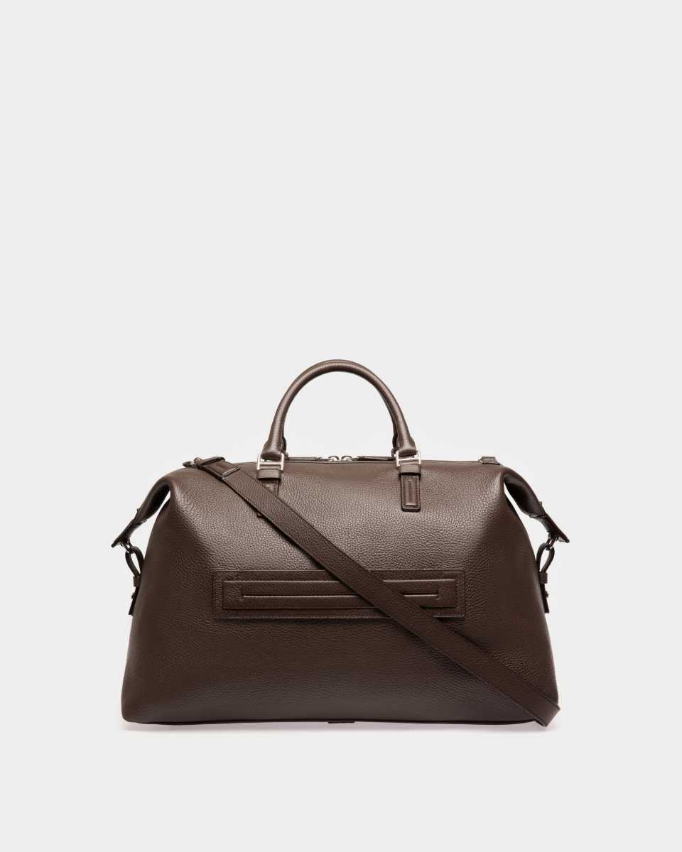 Bally Sandri Leather Weekender Bag Brown | XLISH9127