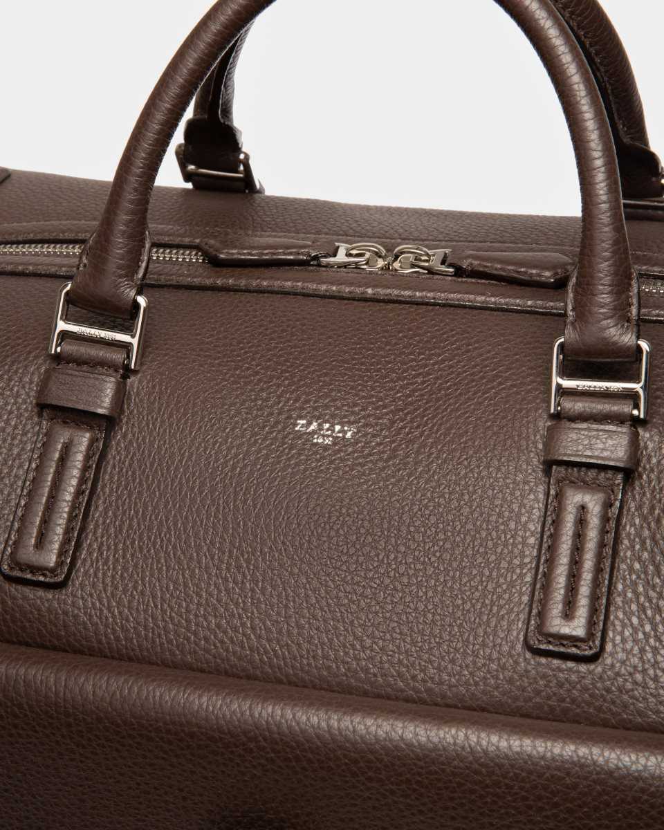 Bally Sandri Leather Weekender Bag Brown | XLISH9127