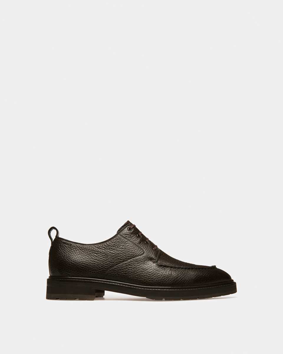 Bally Scamardo Leather Derby Lace-Up Shoe Brown | QUSAF8431