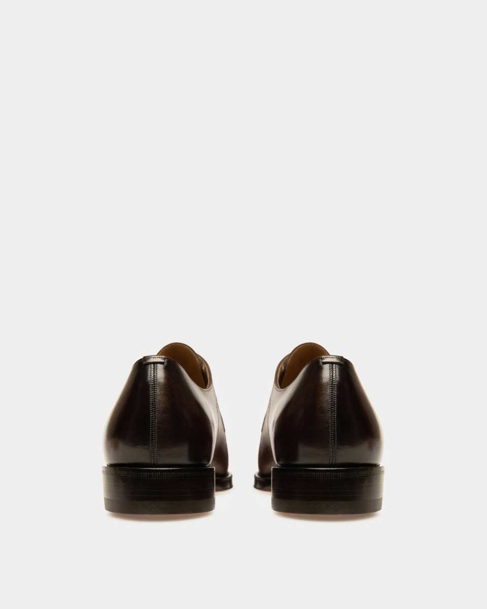 Bally Scamardo Leather Derby Shoes Brown | VAEMZ5638