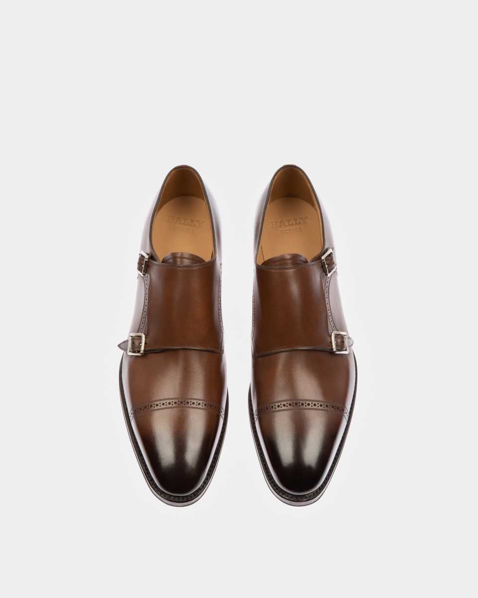 Bally Scardino Leather Monk Strap Shoe Brown | PFGXA4031