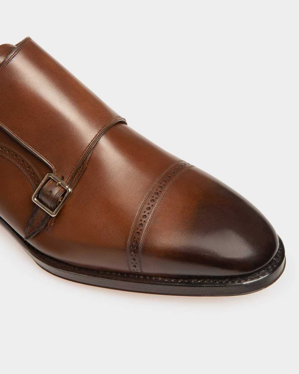 Bally Scardino Leather Monk Strap Shoe Brown | PFGXA4031