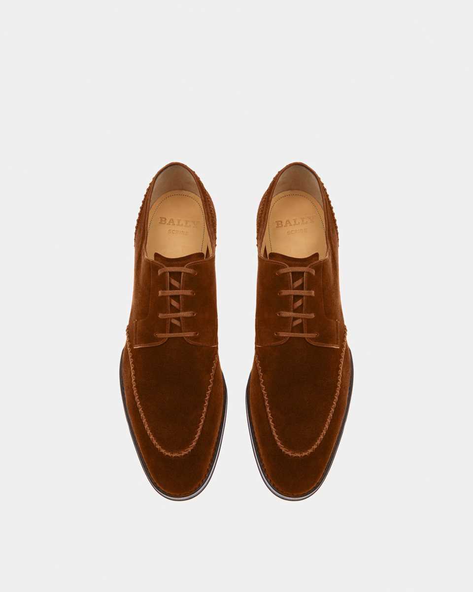 Bally Scaron Leather Derby Shoes Brown | RTXQI5023