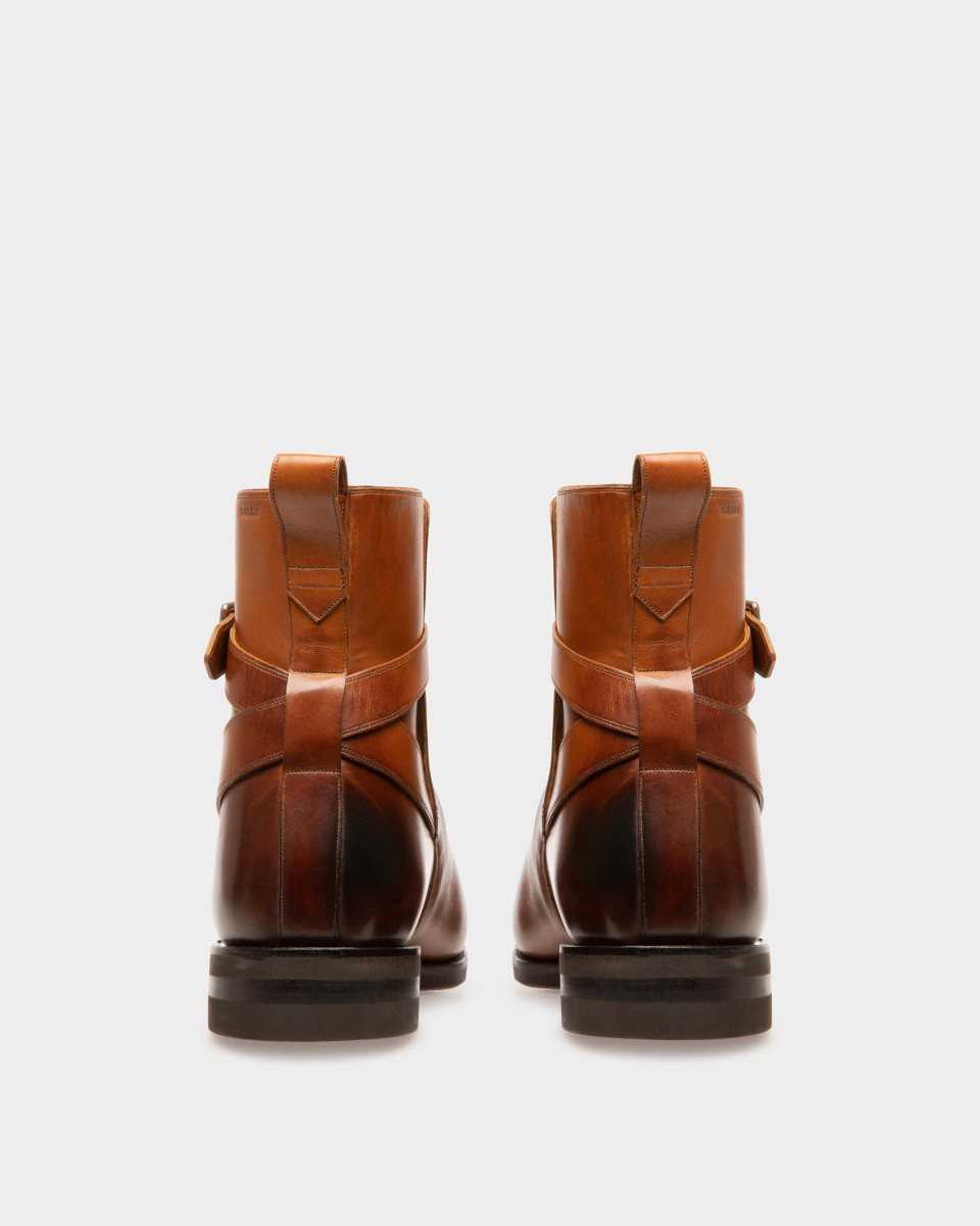 Bally Scaviel Leather Boots Brown | ABNYM1098