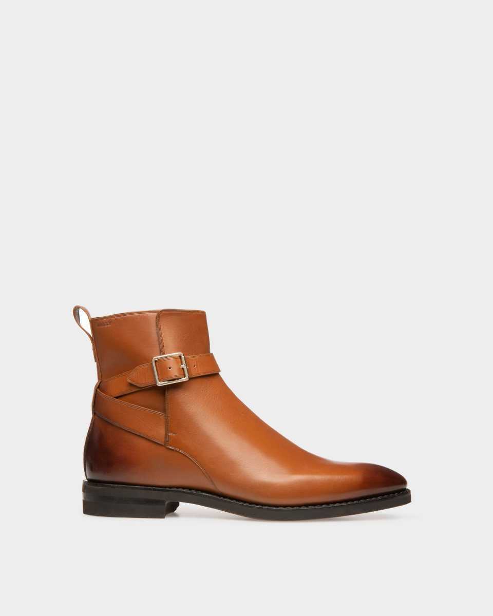 Bally Scaviel Leather Boots Brown | ABNYM1098