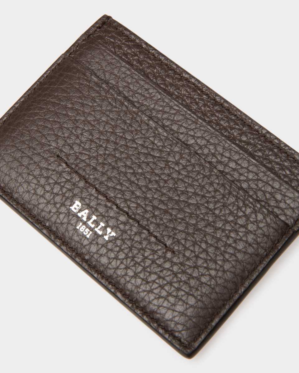 Bally Schar Leather Card Holder Brown | GWDMY6701