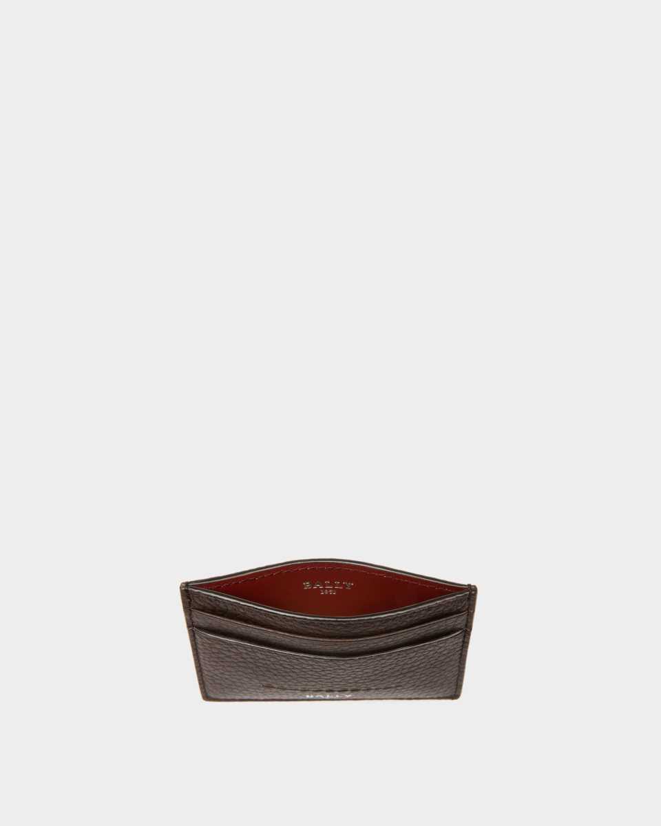 Bally Schar Leather Card Holder Brown | GWDMY6701