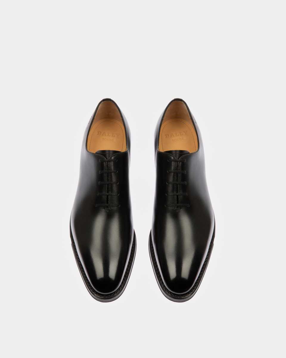 Bally Scolder Plain Calf Leather Oxford Shoe Black | ARCON3084