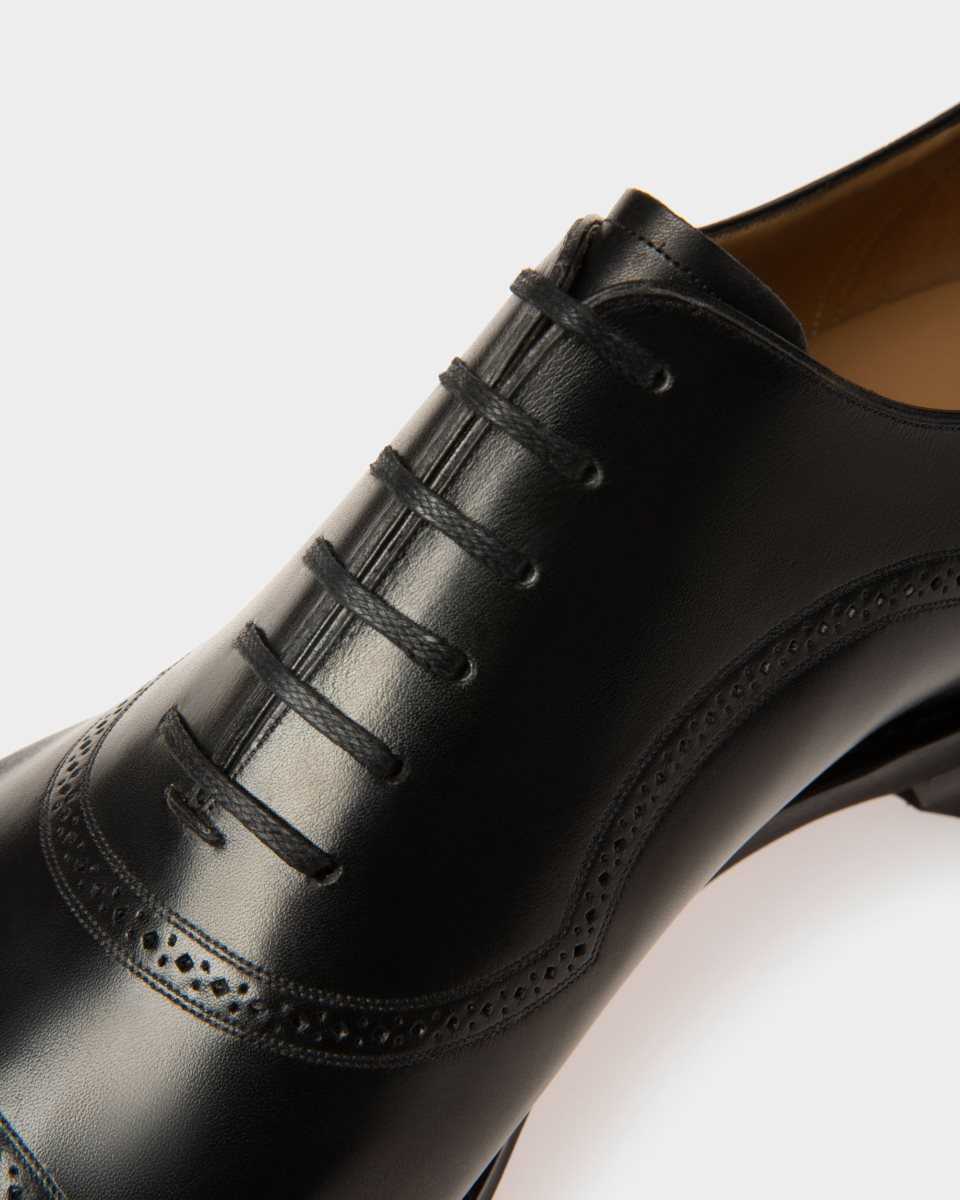 Bally Scotch Leather Oxford Lace-Up Shoe Black | UVWPL1582