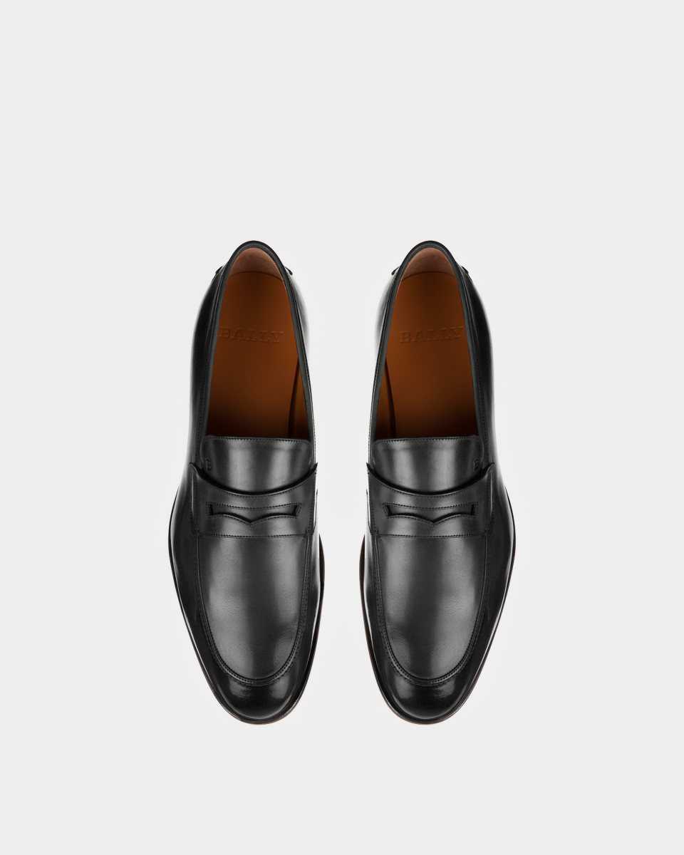 Bally Scotch Leather Oxford Lace-Up Shoe Black | UVWPL1582