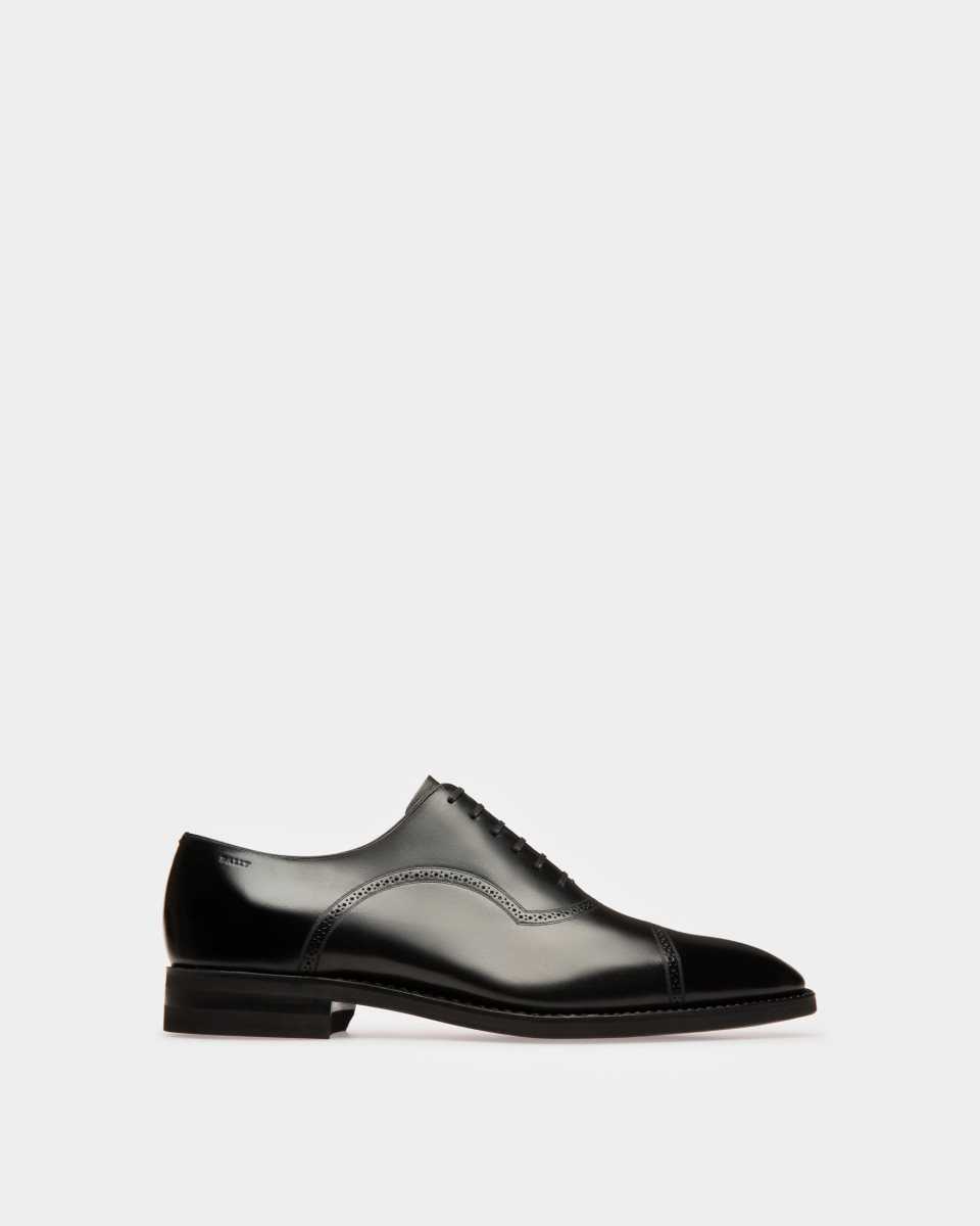 Bally Scotch Leather Oxford Lace-Up Shoe Black | UVWPL1582