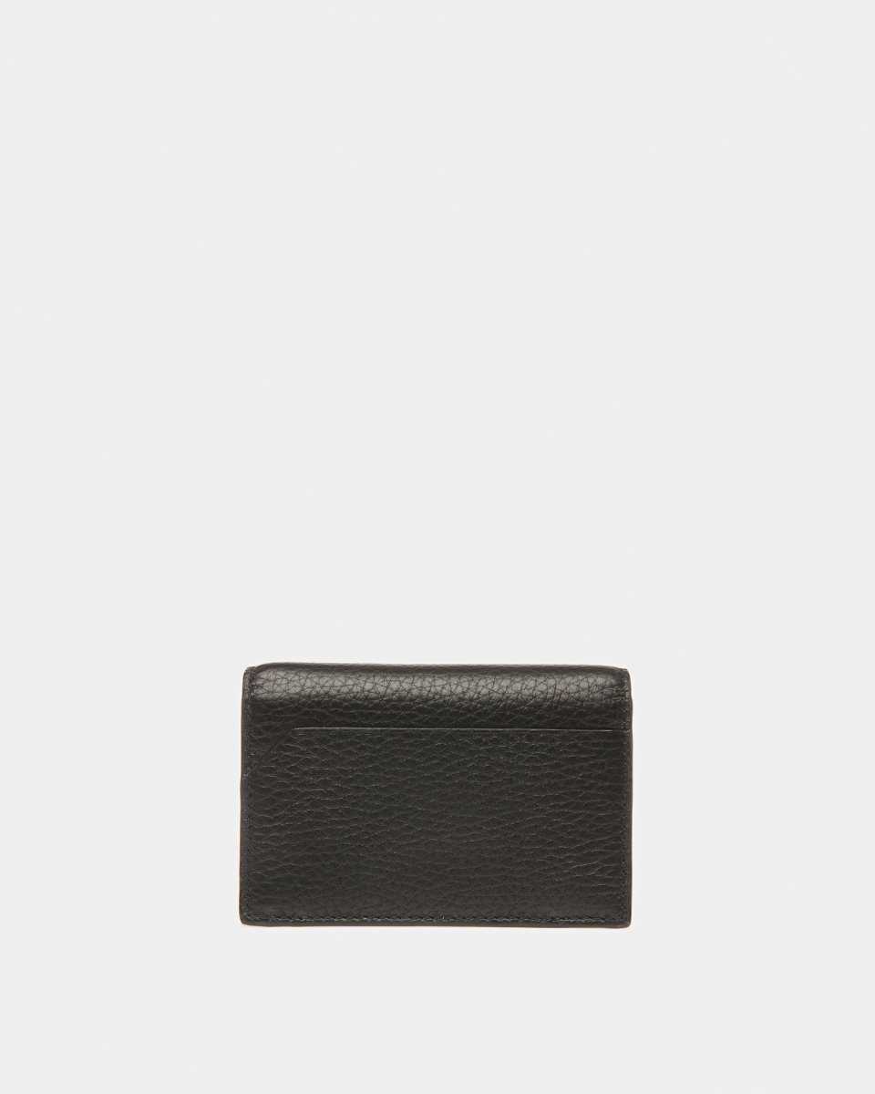 Bally Screnty Grained Leather Card Holder Black | QZDGV3914