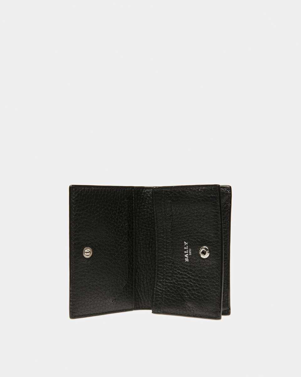 Bally Screnty Grained Leather Card Holder Black | QZDGV3914