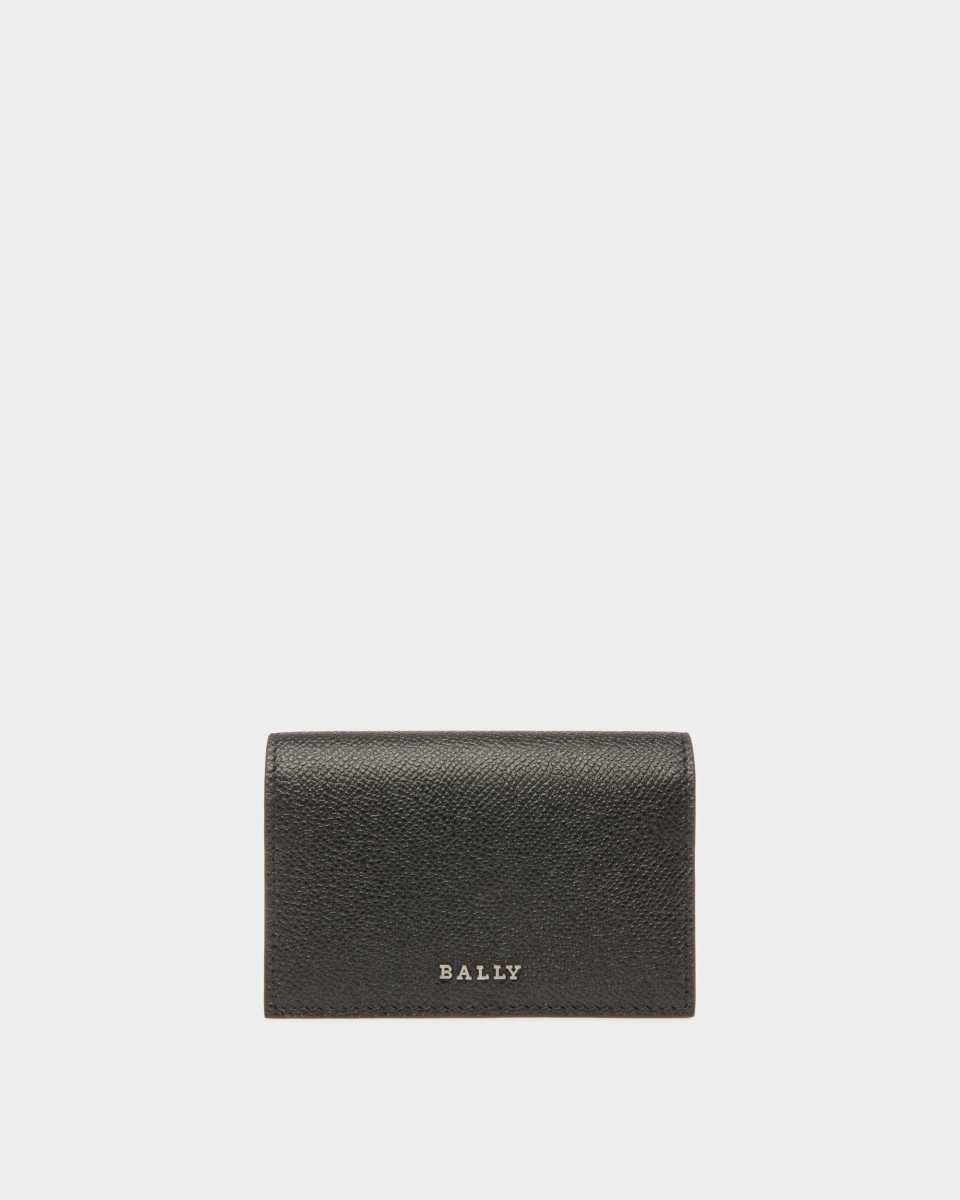 Bally Screnty Grained Leather Card Holder Black | QZDGV3914